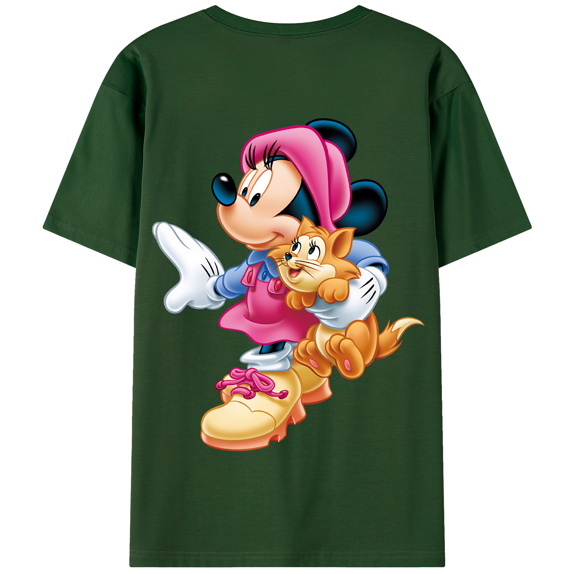 （画像用） ミッキーマウス Mickey Mouse 綿100％半袖Tシャツ（背面プリント）